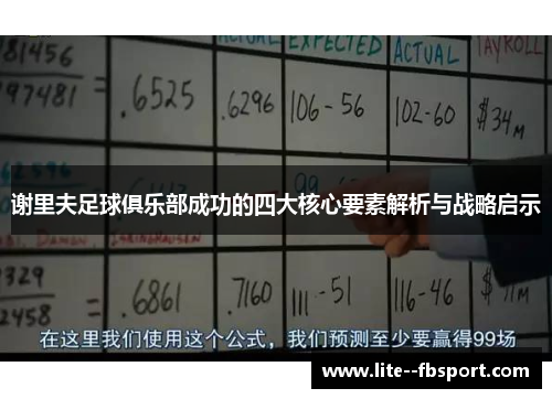 谢里夫足球俱乐部成功的四大核心要素解析与战略启示